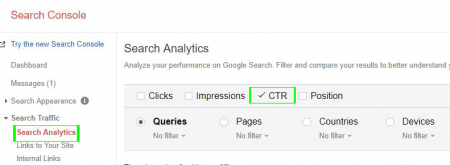 Search console CTR
